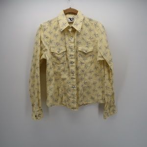 Rockies Pocket Long Sleeve Button Down Shirt Top